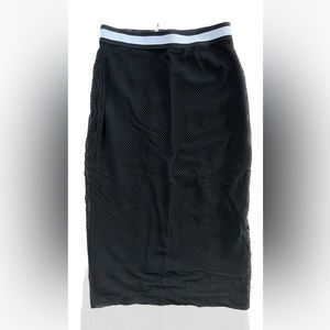 Trouvé mesh midi skirt with striped waist band and zipper, brand new with tags